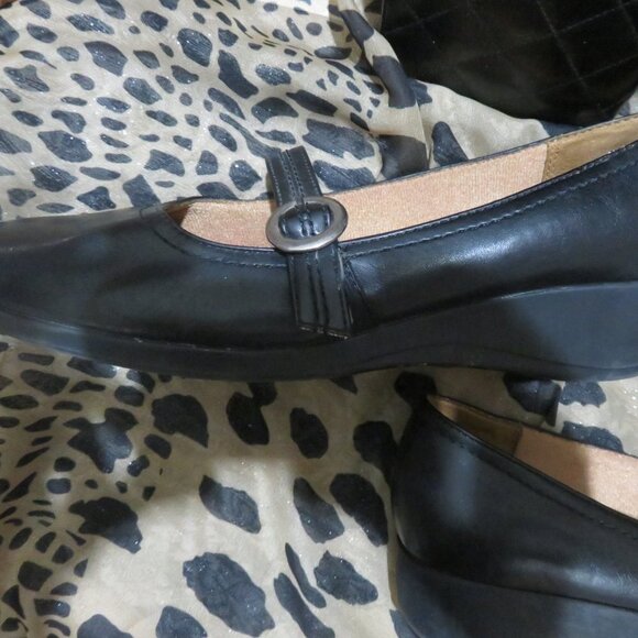 BOGO Life Stride Demi Black Leather Mary Jane Buckle Wedges 8.5 antifatigue - Picture 9 of 12